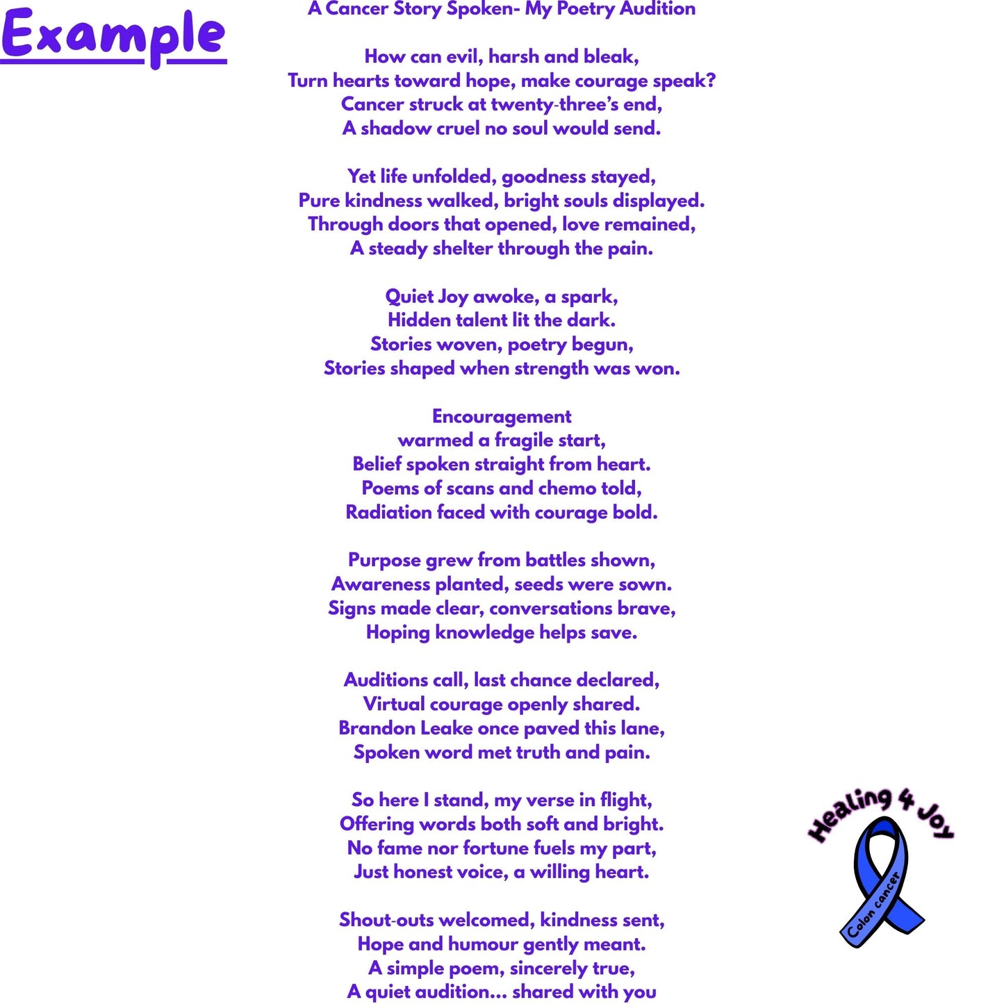 Personalised Poem