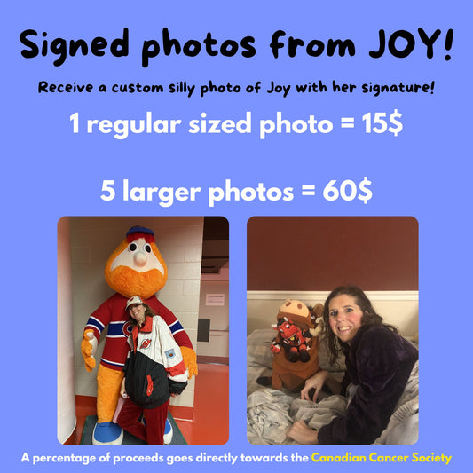 Signed photos from Joy
